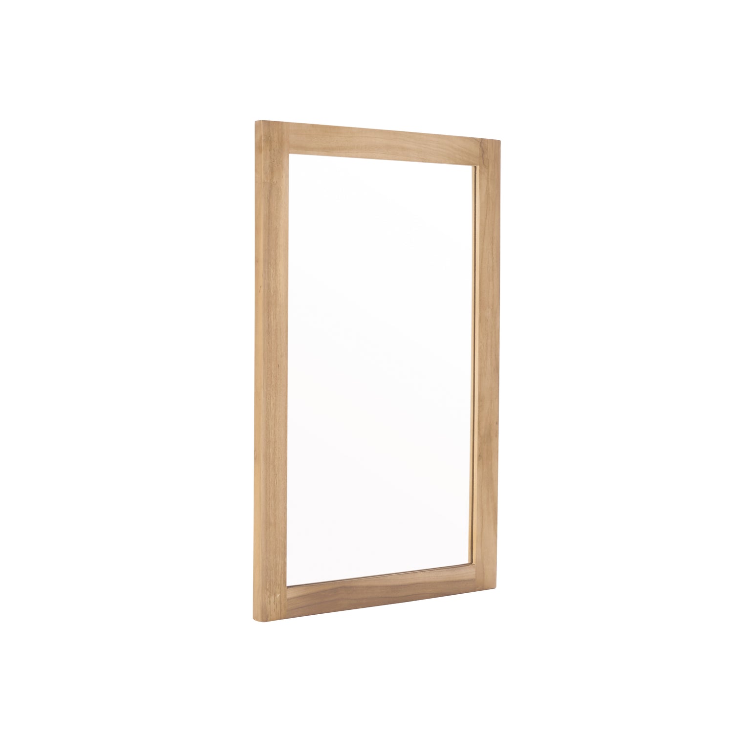 Specchio rettangolare in teak massello 80x50 cm
