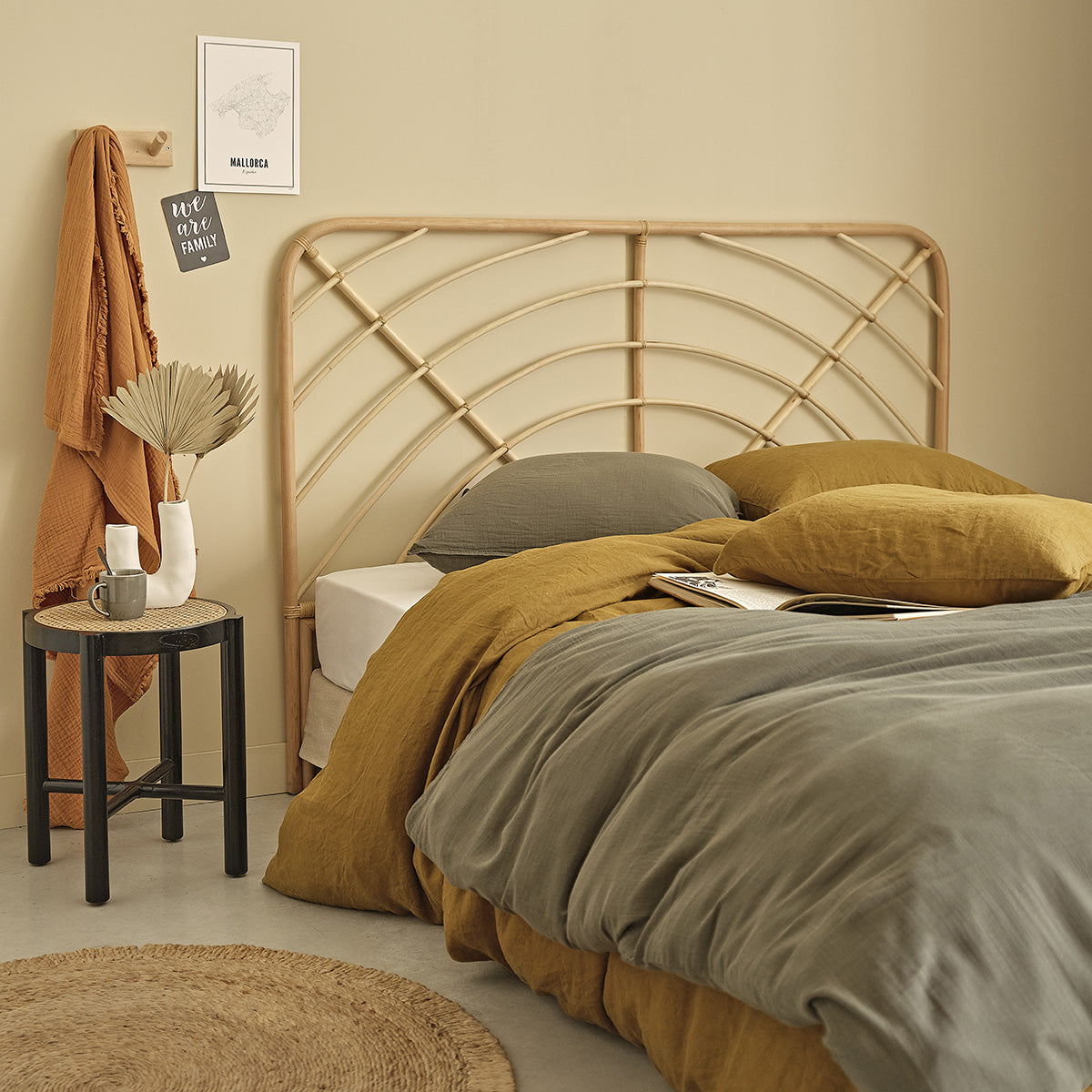 BOHO - Testiera in rattan 160 cm