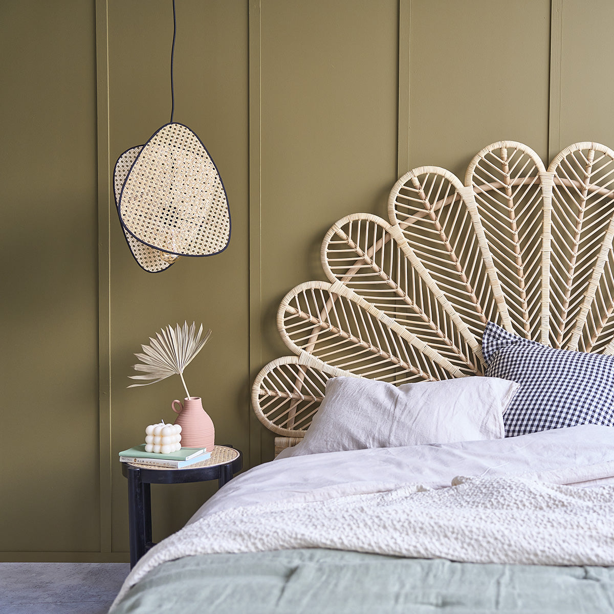 COLETTE - Testiera in rattan 180 cm