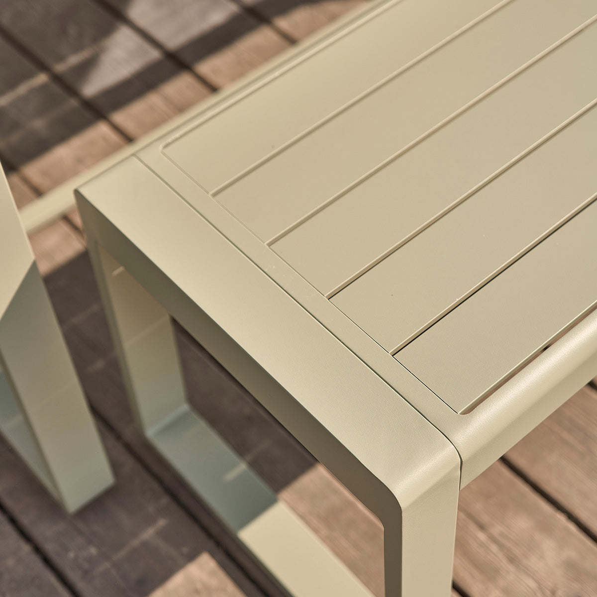 SÉLÈNE - Salotto da giardino in alluminio verde 4/6 pers.