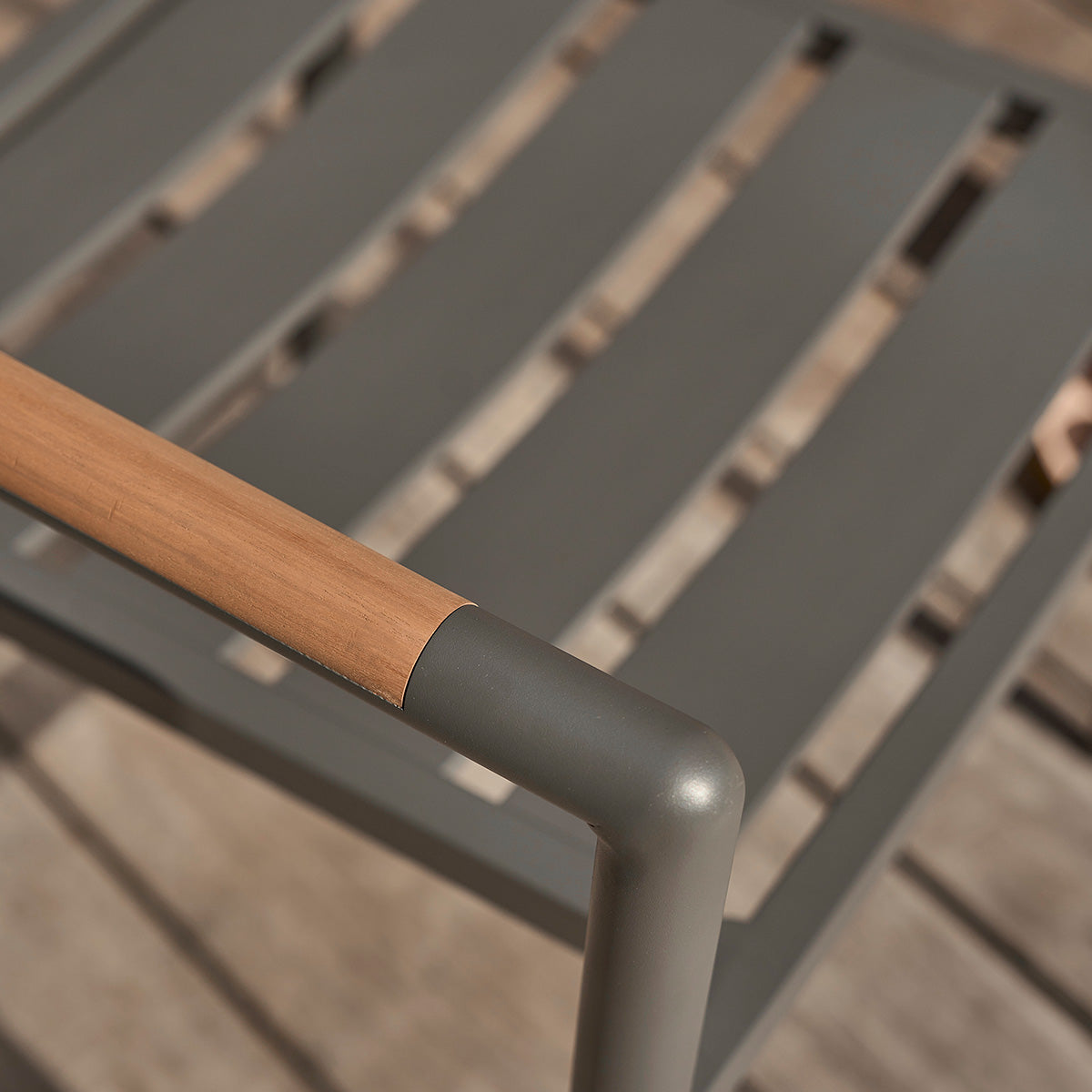 SIENA - Poltrona da giardino in teak massiccio e alluminio