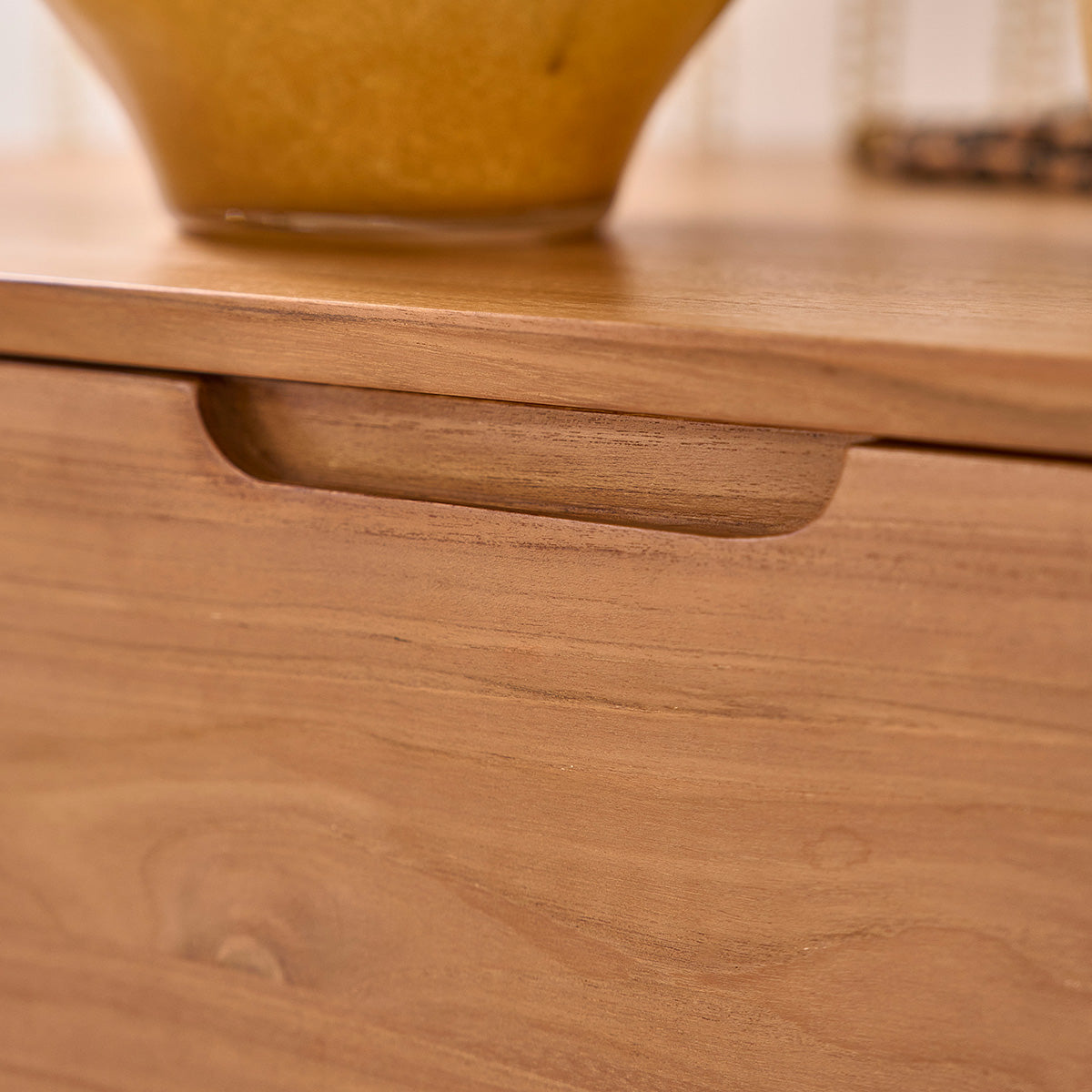 GUSTAVE - Cassettiera in legno di teak da 80 cm