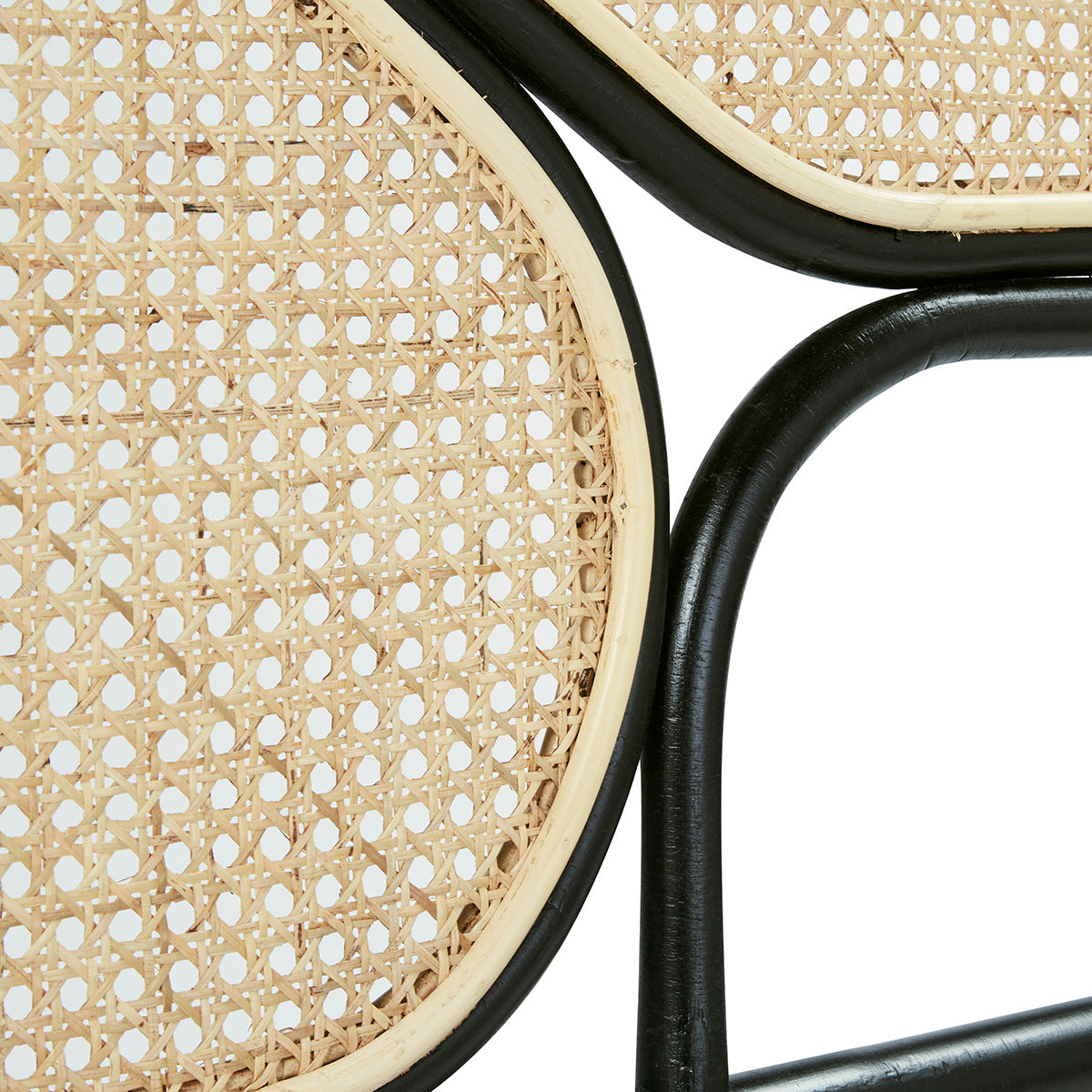 AVA - Testiera in cannage e rattan nero 160 cm