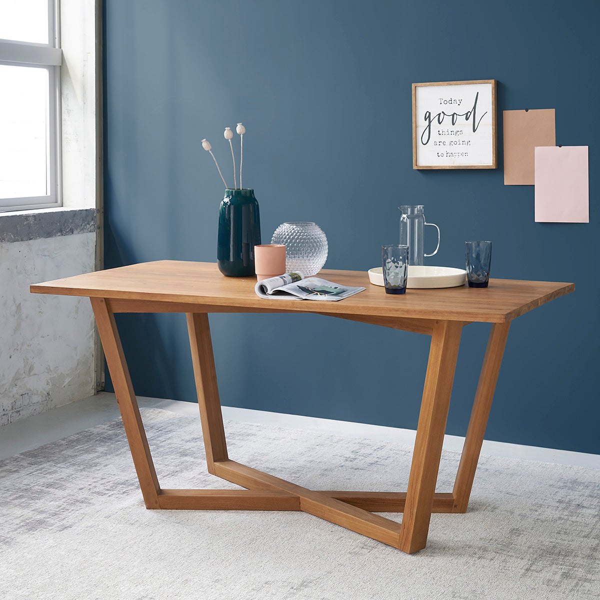 TRISTAN - Tavolo in teak massello per 6 pers.