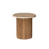 Tavolino rotondo in teak massello e marmo