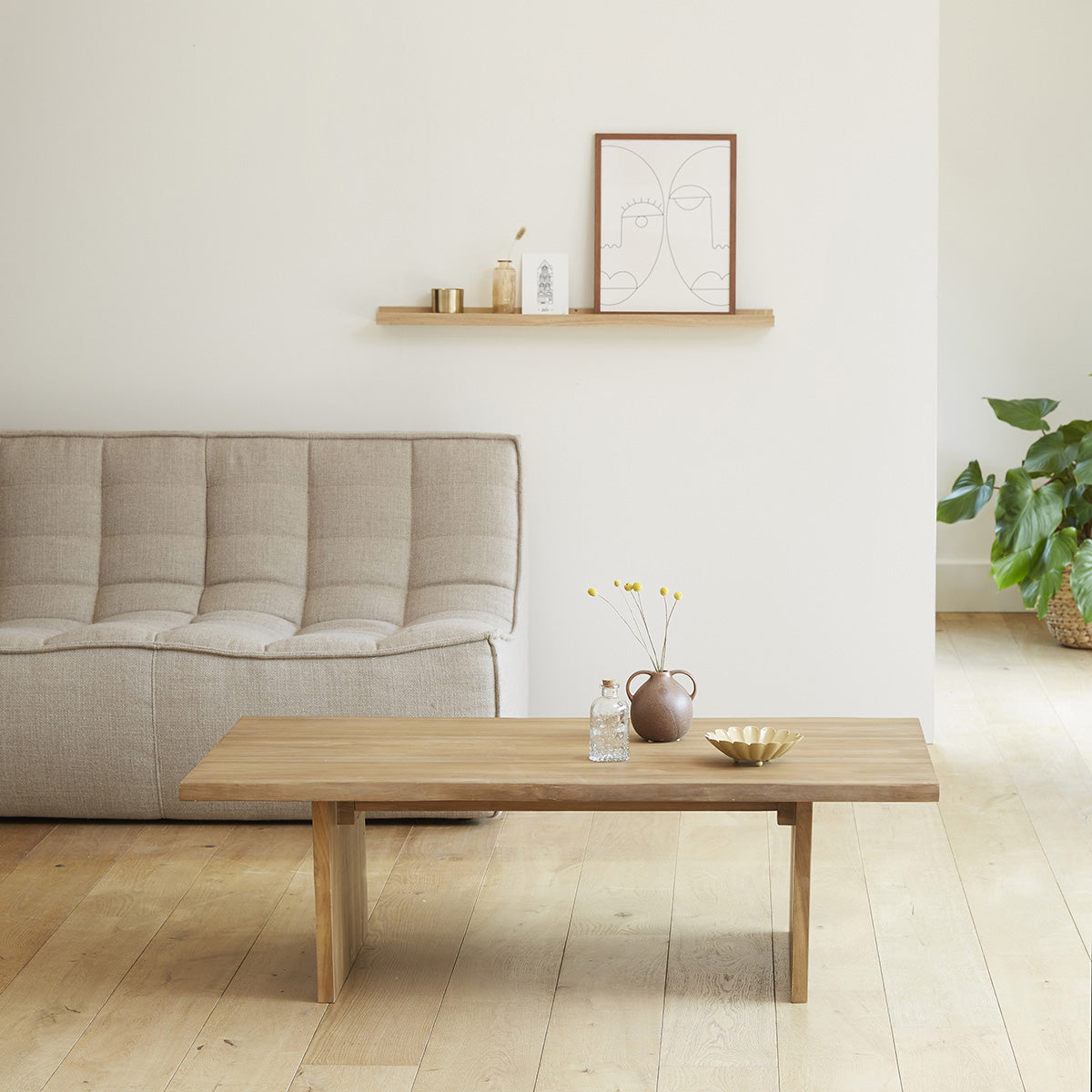 BOSTON - Tavolino in teak massello da 120 cm