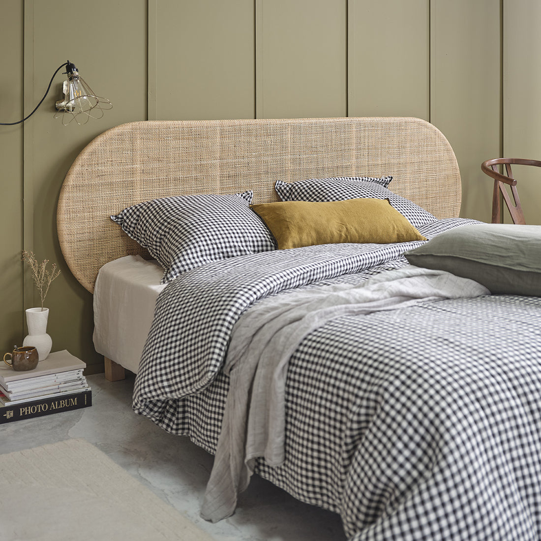 JANE - Testiera in rattan 180 cm