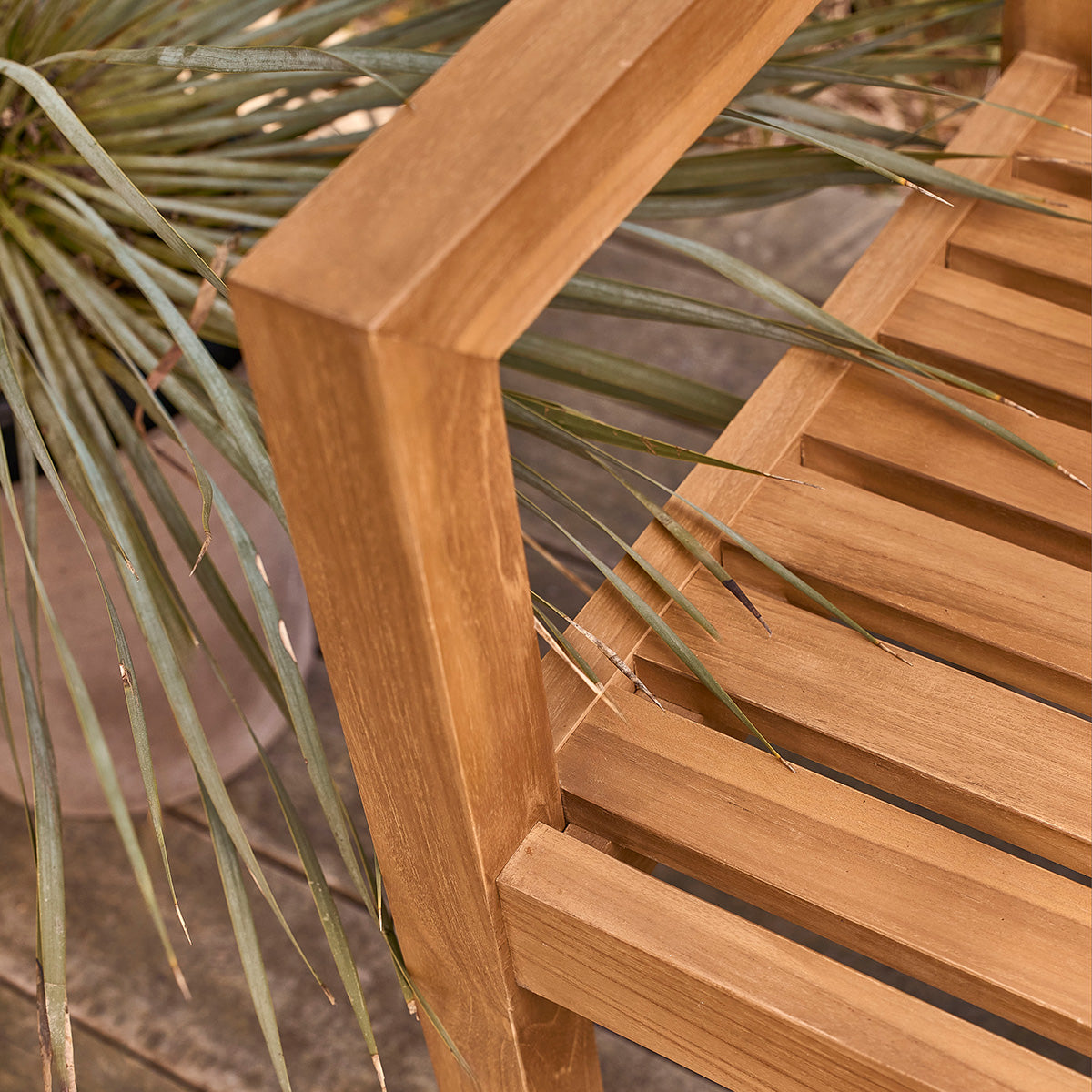 MALTE - Panchina da giardino in teak massello 160 cm