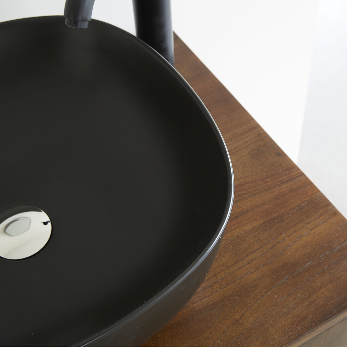 IRIS - Lavabo in cemento nero Ø41 cm