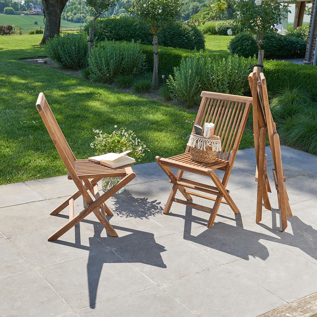BALI - Set di mobili da giardino in teak massello oliato 8/10 pers.