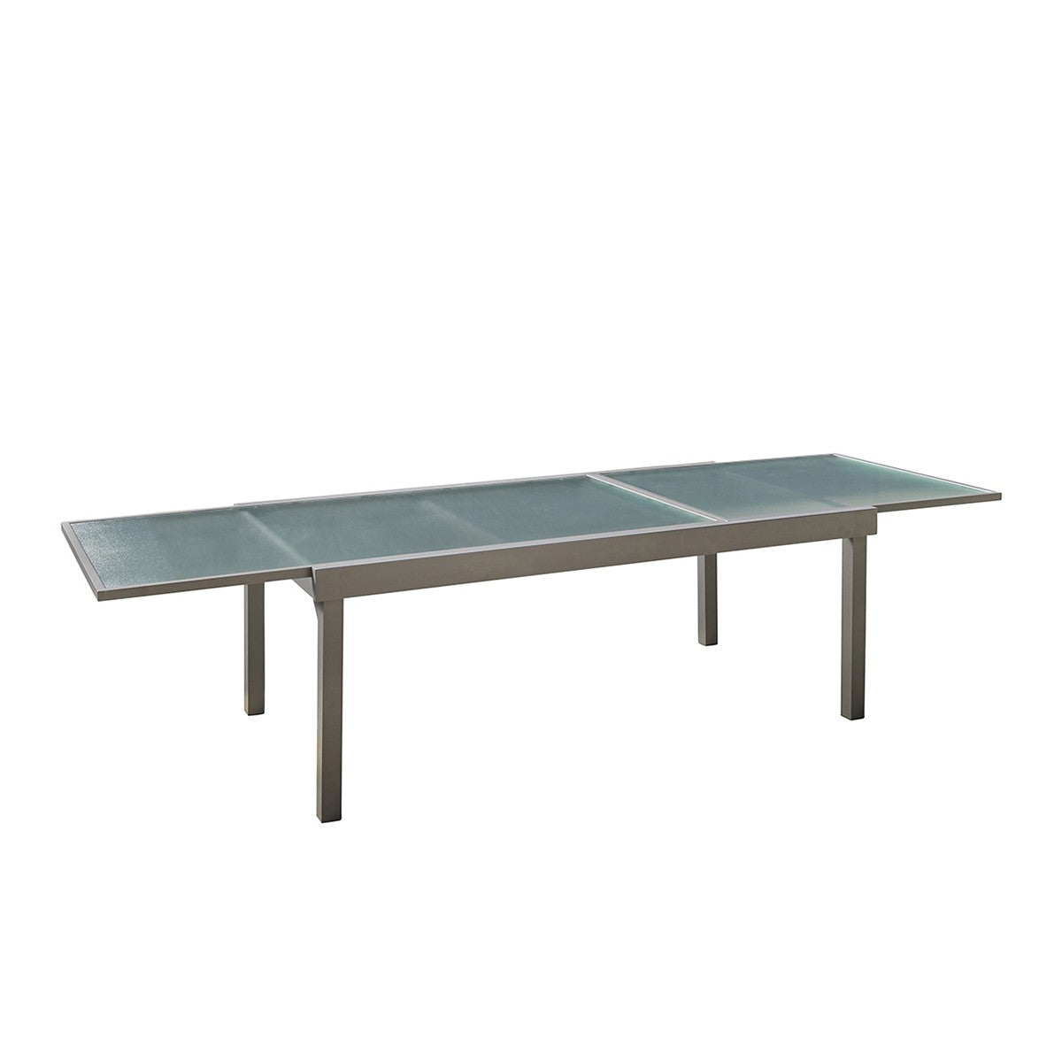 MODULO - Tavolo da giardino allungabile in alluminio grigio 8/12 pers.