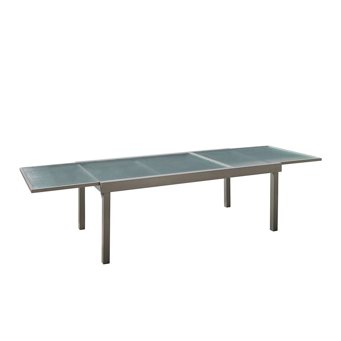 MODULO - Tavolo da giardino allungabile in alluminio grigio 8/12 pers.