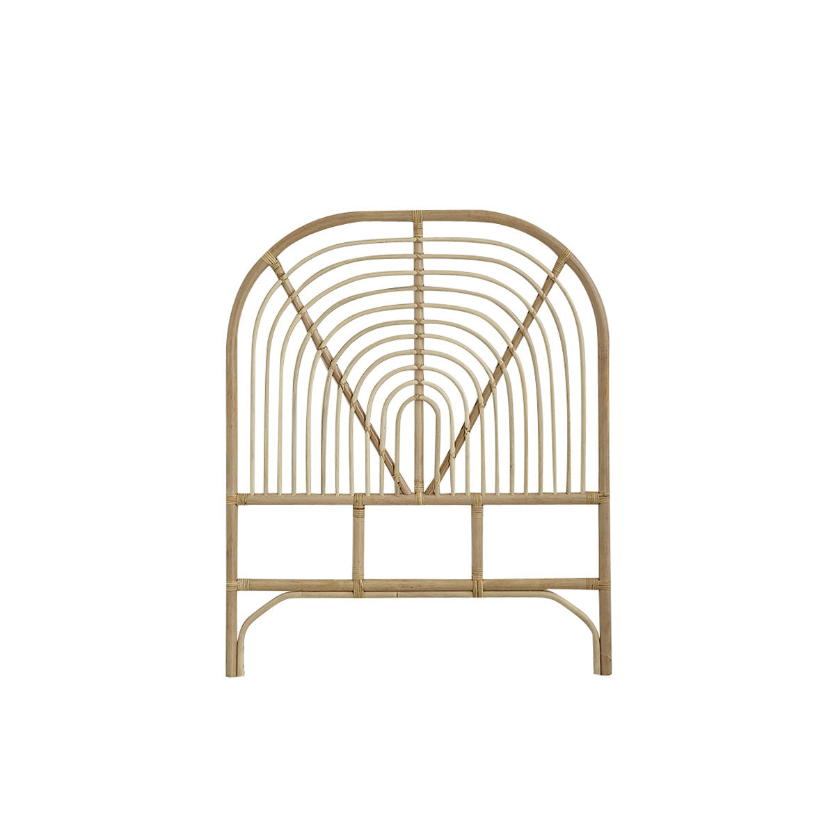 BOHO - Testiera per bambini arrotondata in rattan 90 cm