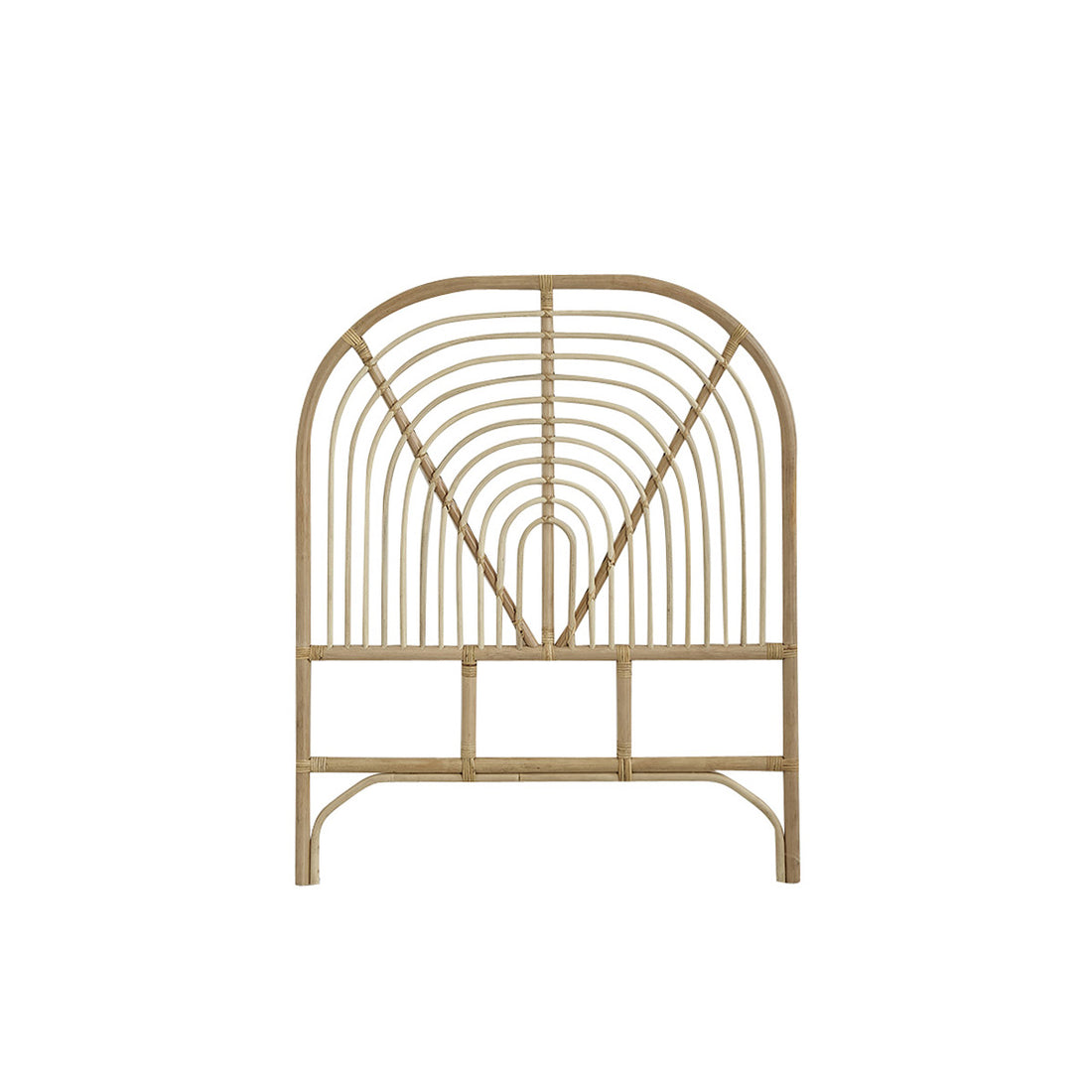 BOHO - Testiera per bambini arrotondata in rattan 90 cm