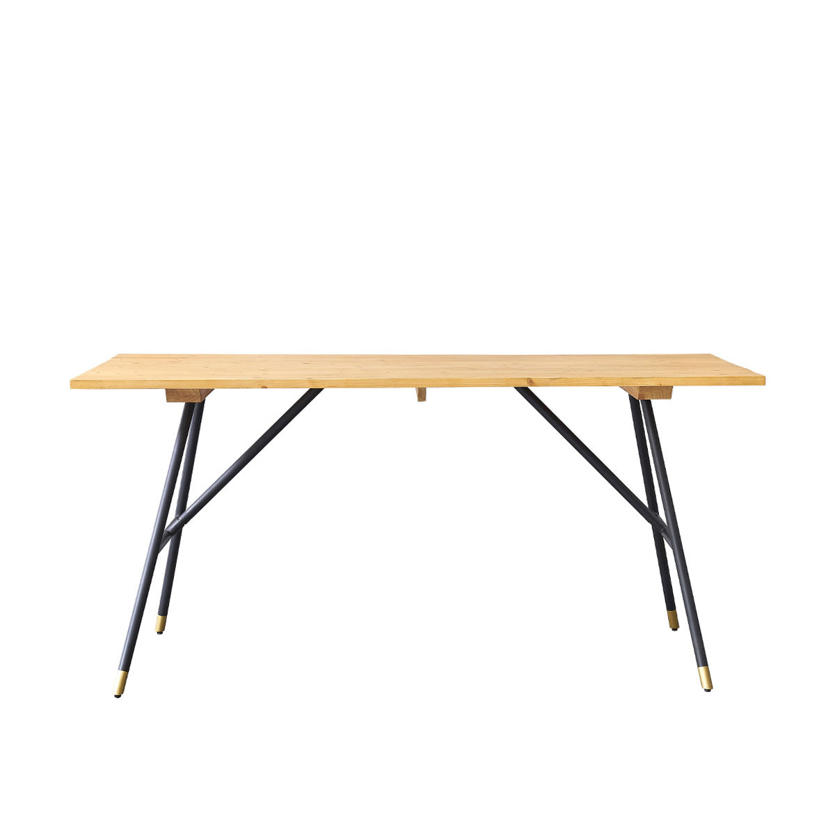 ROBIN - Tavolo in pino massello e metallo per 6 pers.