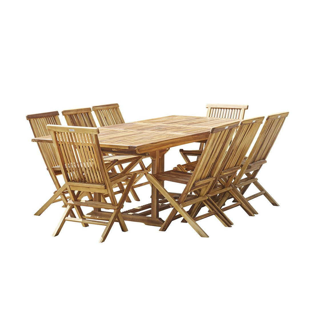 BALI - Set di mobili da giardino in teak massello oliato 8/10 pers.