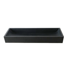 Lavabo in cemento nero 100x37 cm