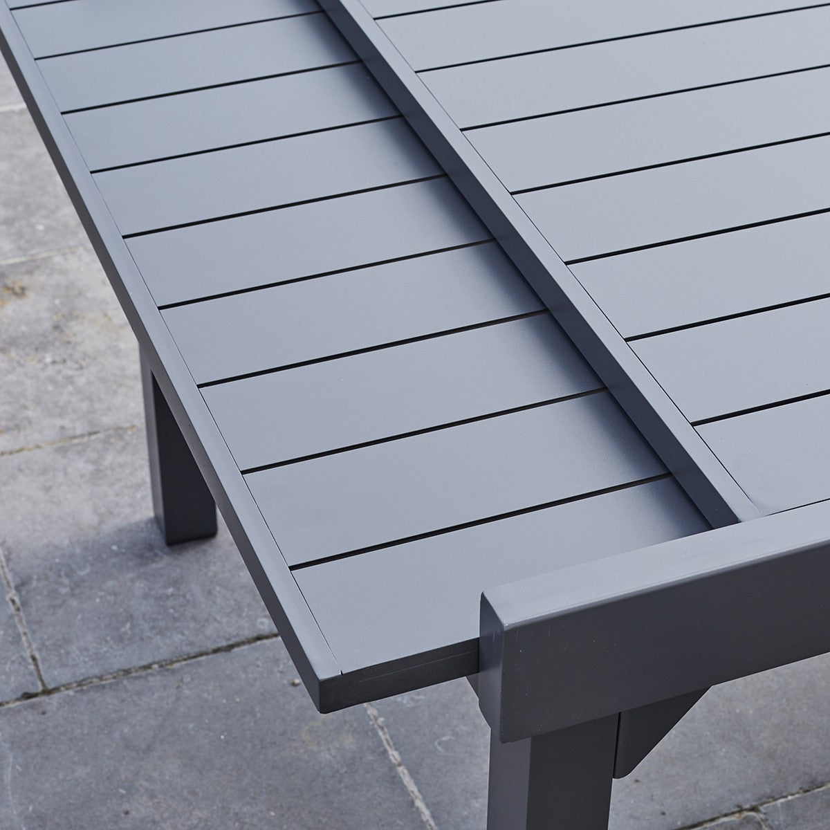 MODULO - Tavolo da giardino allungabile in alluminio grigio 6/10 pers.