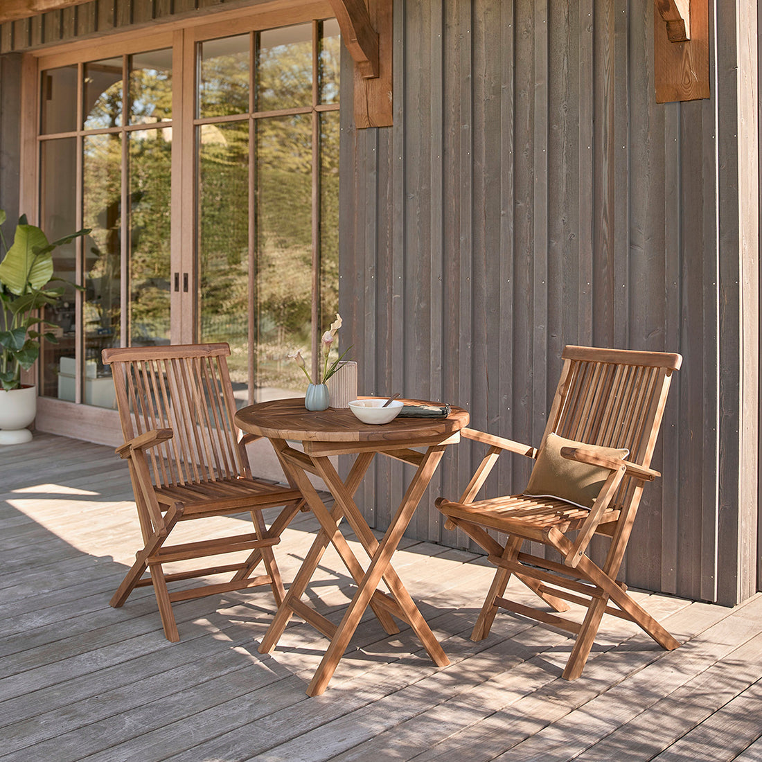 BALI - Set di mobili da giardino in teak massello oliato 2/4 pers.