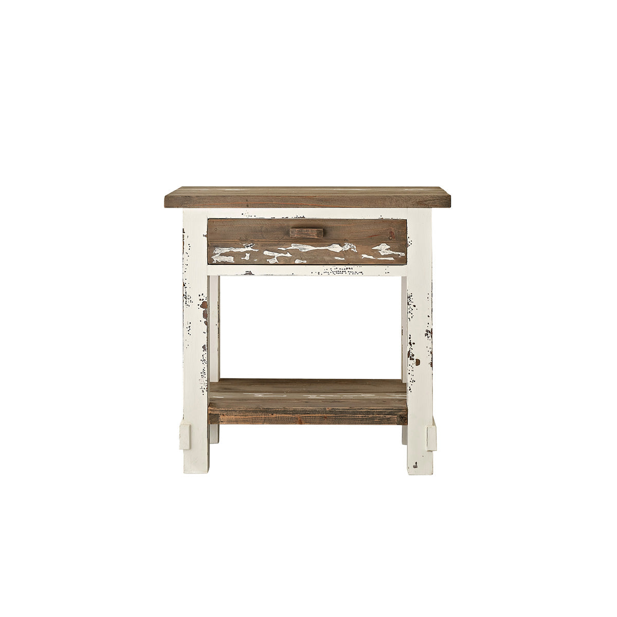 SEZANNE - Mobile per lavabo in legno massello riciclato 80 cm