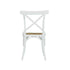 Sedia bistrot in mogano massello e rattan bianco