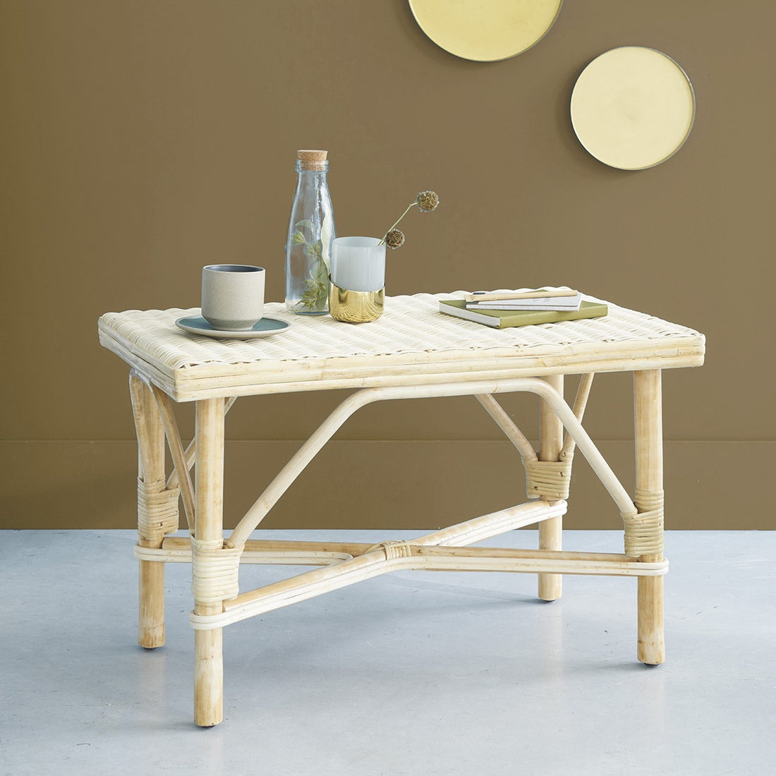 ALBANE - Tavolino in rattan naturale