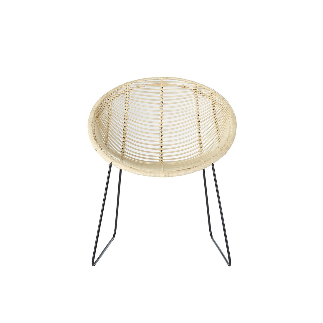 BOHEMA - Sedia in rattan e metallo