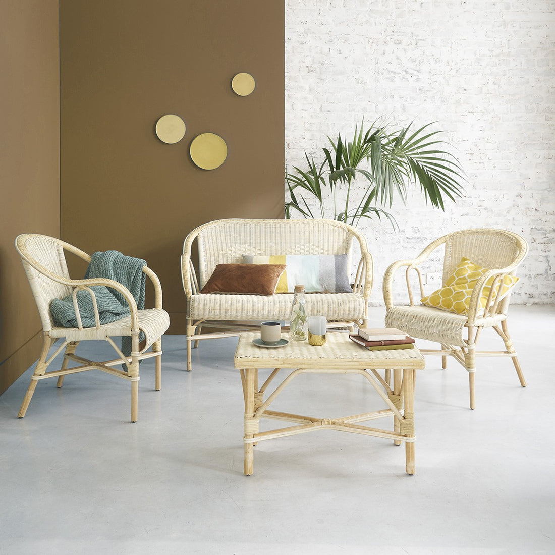 ALBANE - Set in rattan naturale