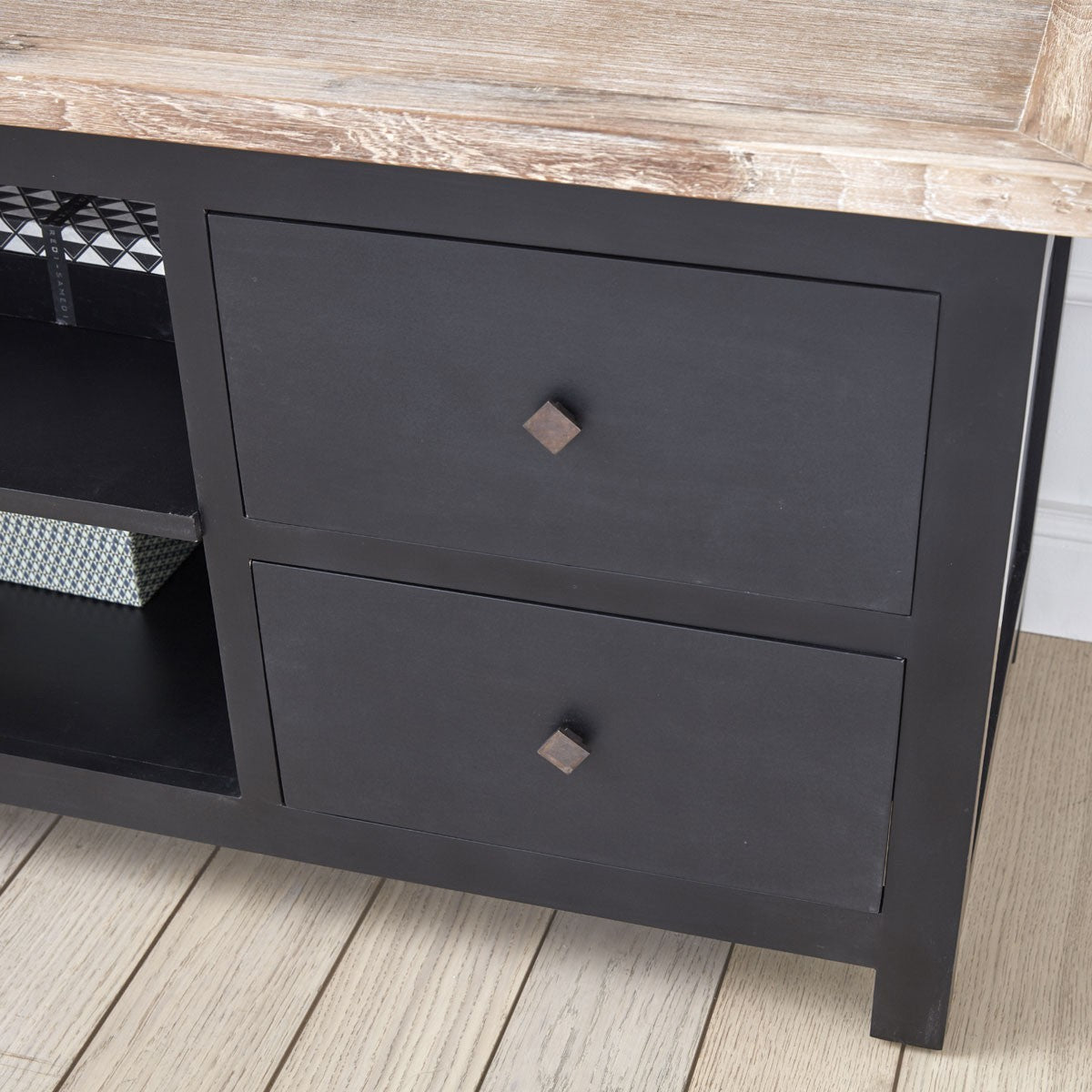 LONDRES - Mogano porta TV in mogano e teak massello 180 cm