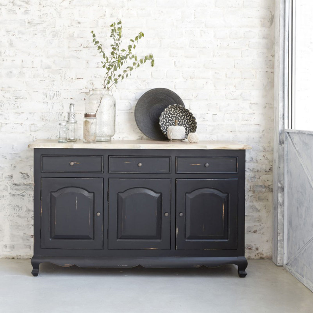 LONDRES - Credenza in mogano e teak massello 150 cm
