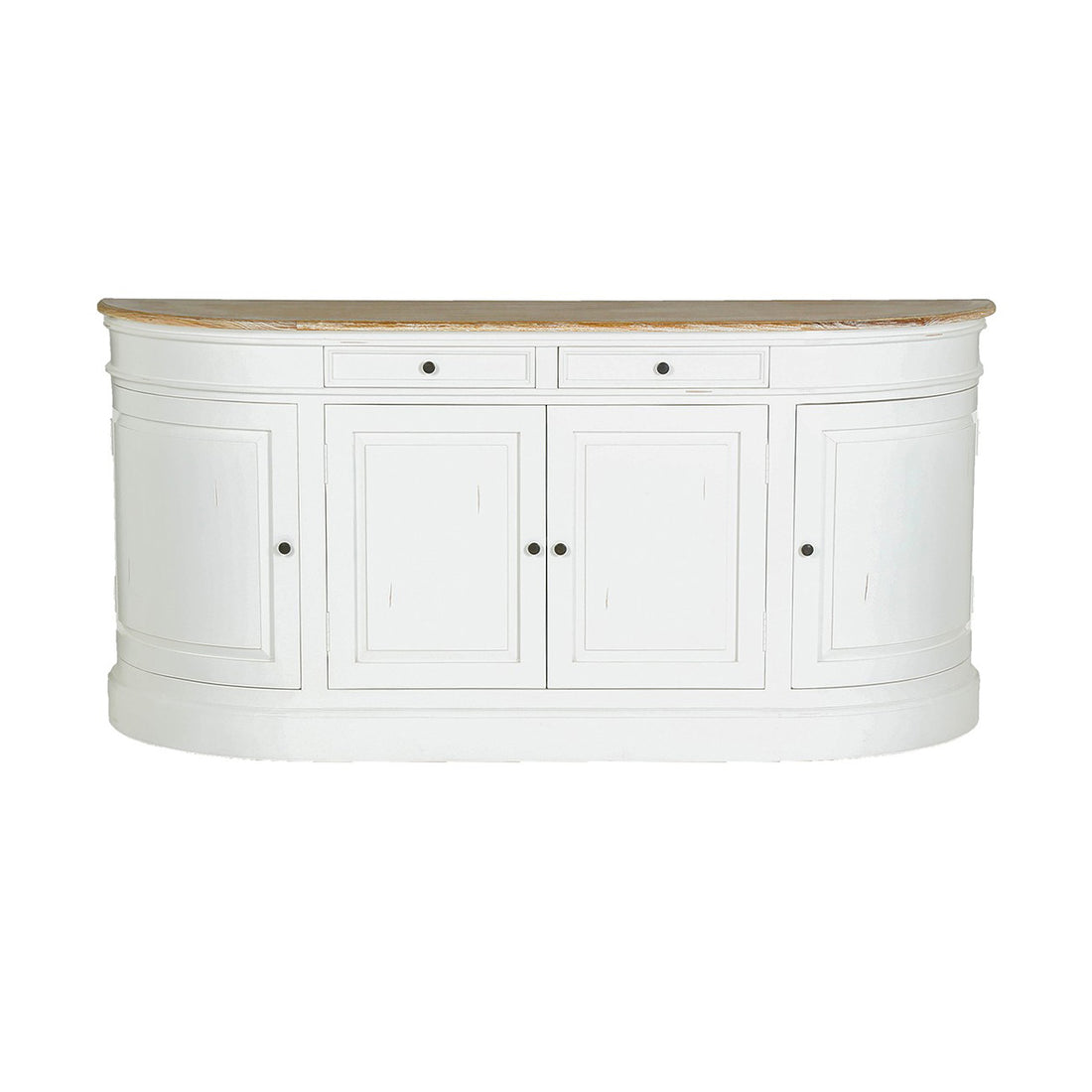 LONDRES - Credenza bianca in mogano e teak massello 180 cm