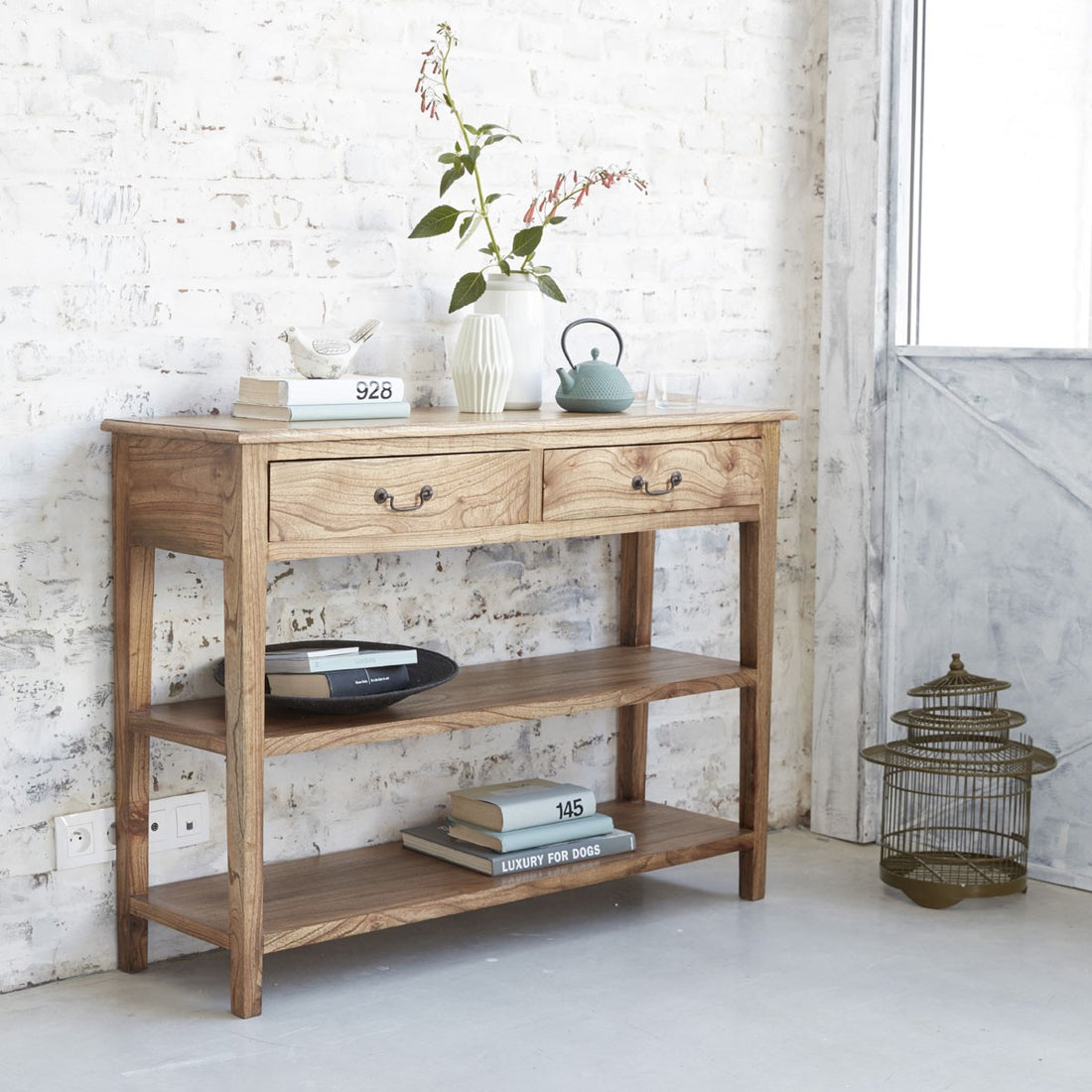 SIMONE - Console in massello 120 cm