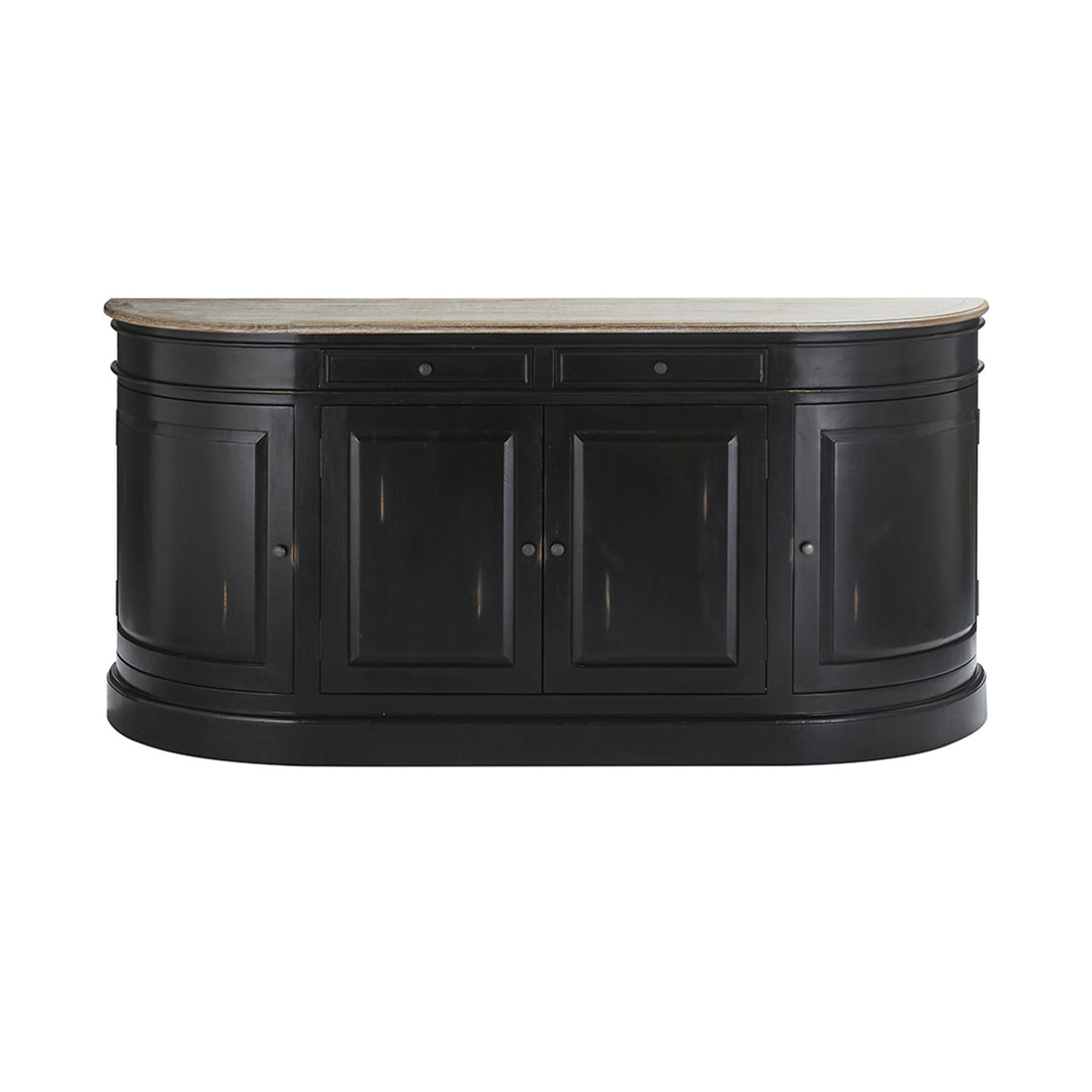 LONDRES - Credenza in mogano e teak massello 180 cm nero