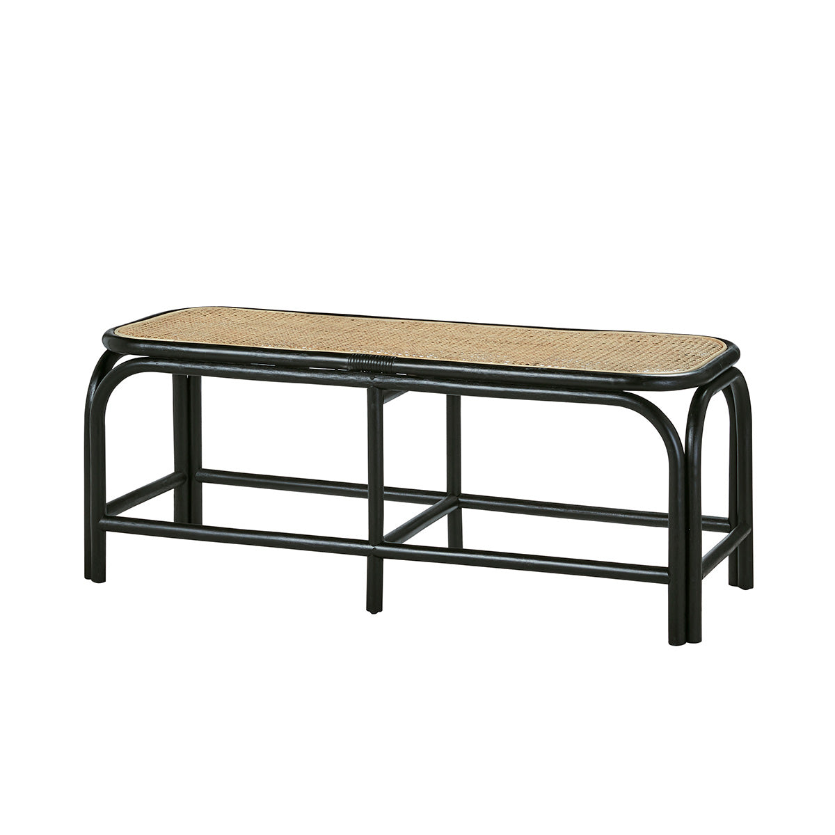 AVA - Panca in rattan e cannage 120 cm