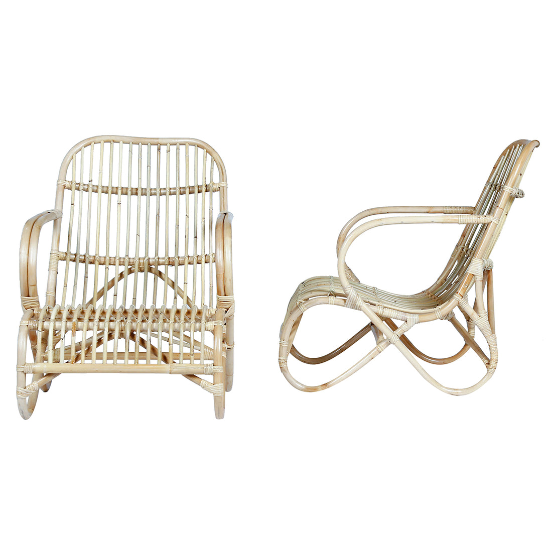 BOHO - Set di 2 poltrone in rattan