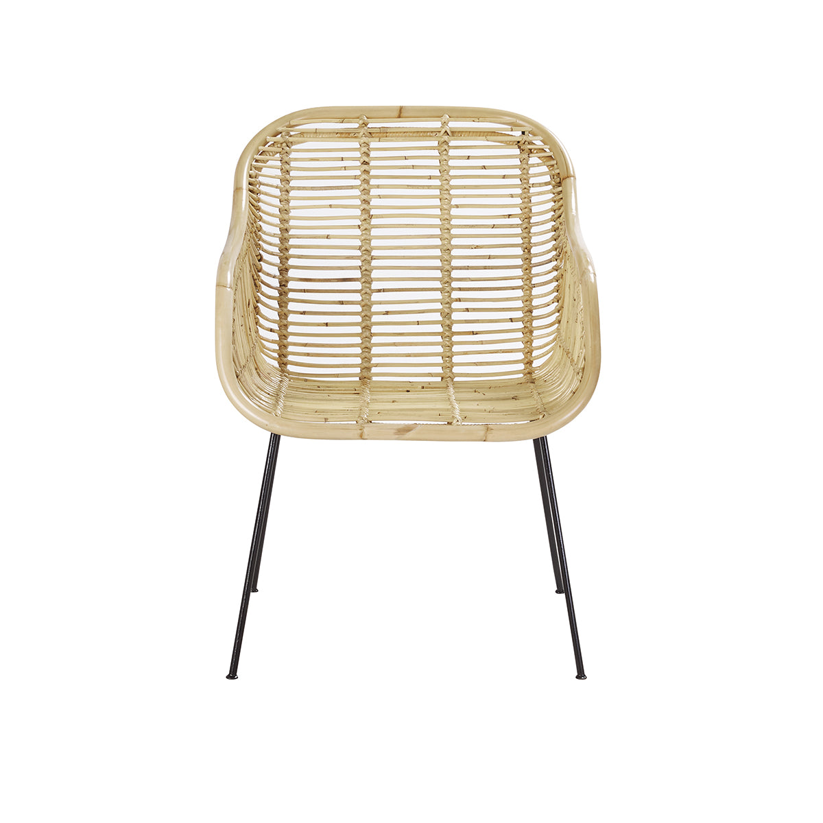 BOHO - Poltrona in rattan e metallo