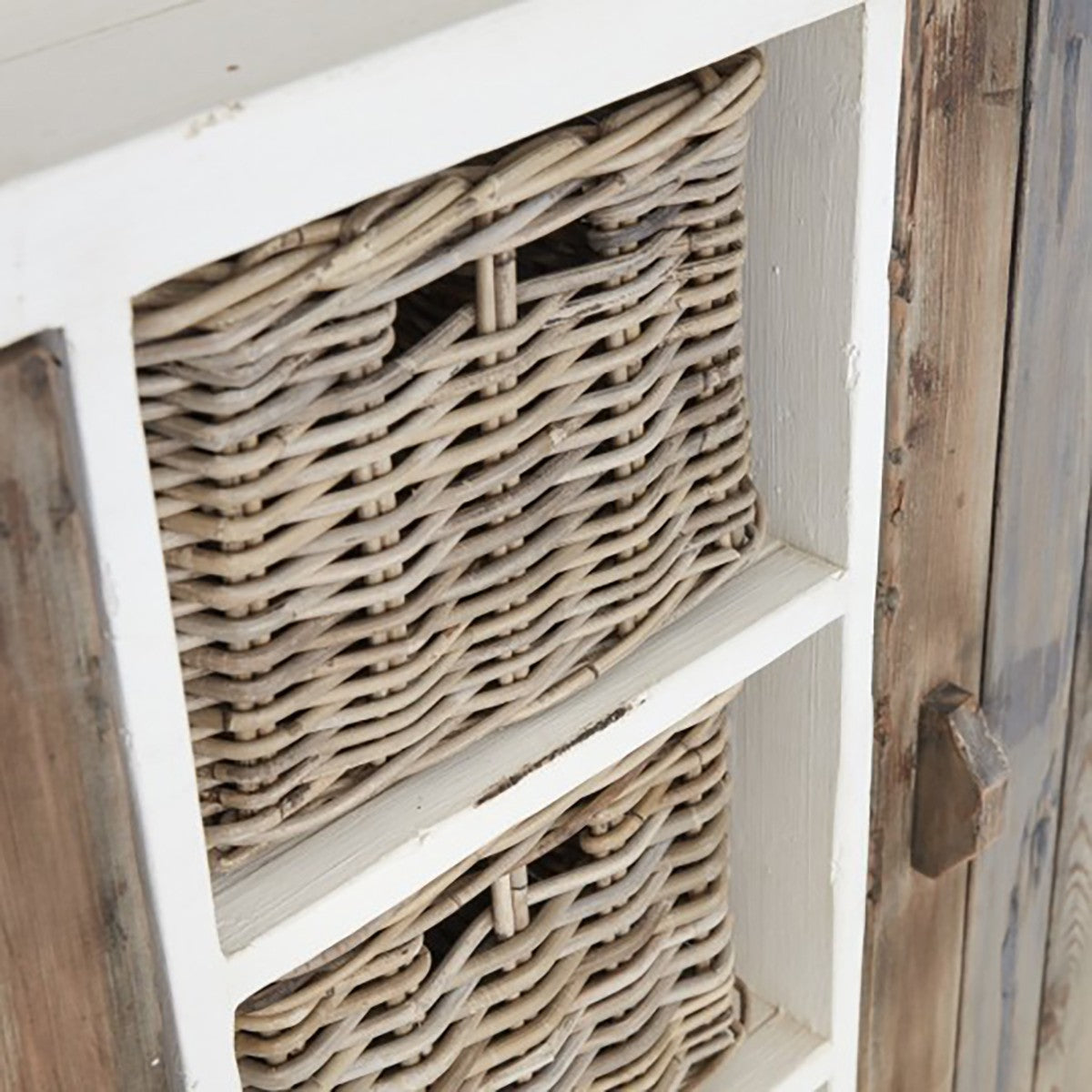 HONFLEUR - Vetrinetta in legno massello riciclato 140 cm