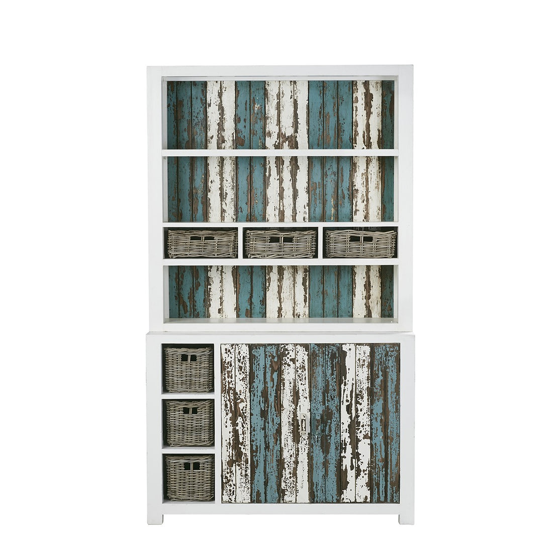 ATLANTIC - Libreria in legno massello riciclato 125 cm
