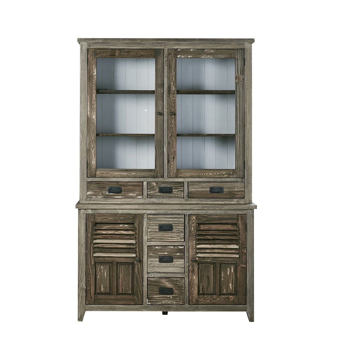 VICTOR - Vetrinetta in legno massello riciclato 140 cm