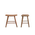 Set di 2 sgabelli da bar in teak massello 45 cm