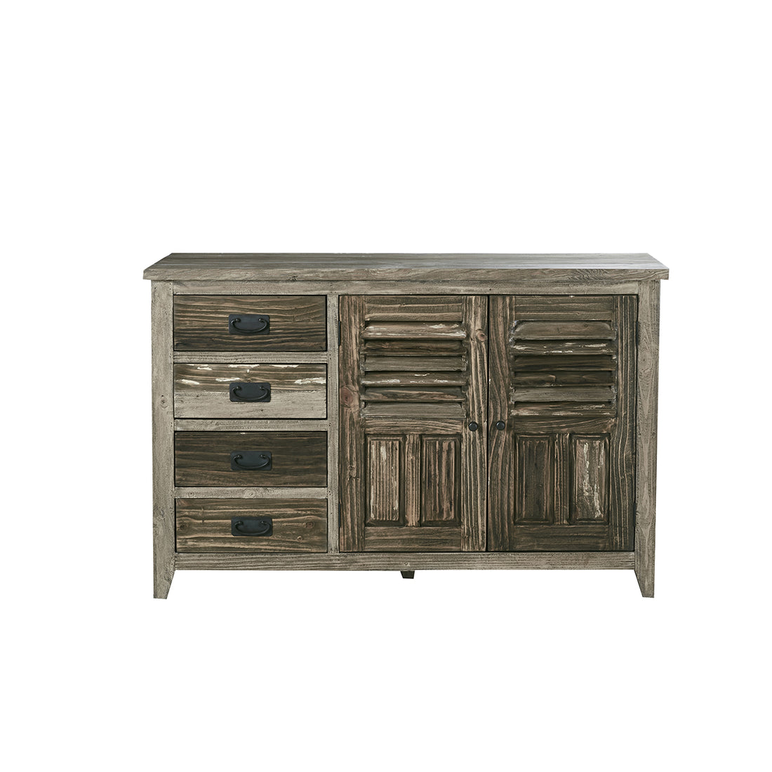 VICTOR - Credenza in legno massello riciclato 140 cm