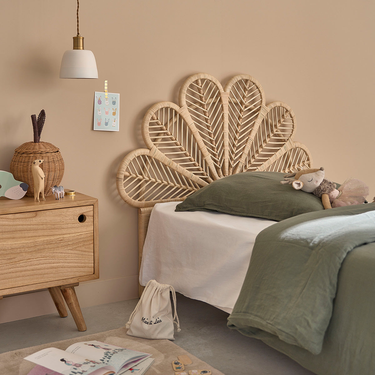 COLETTE - Testiera in rattan 90 cm