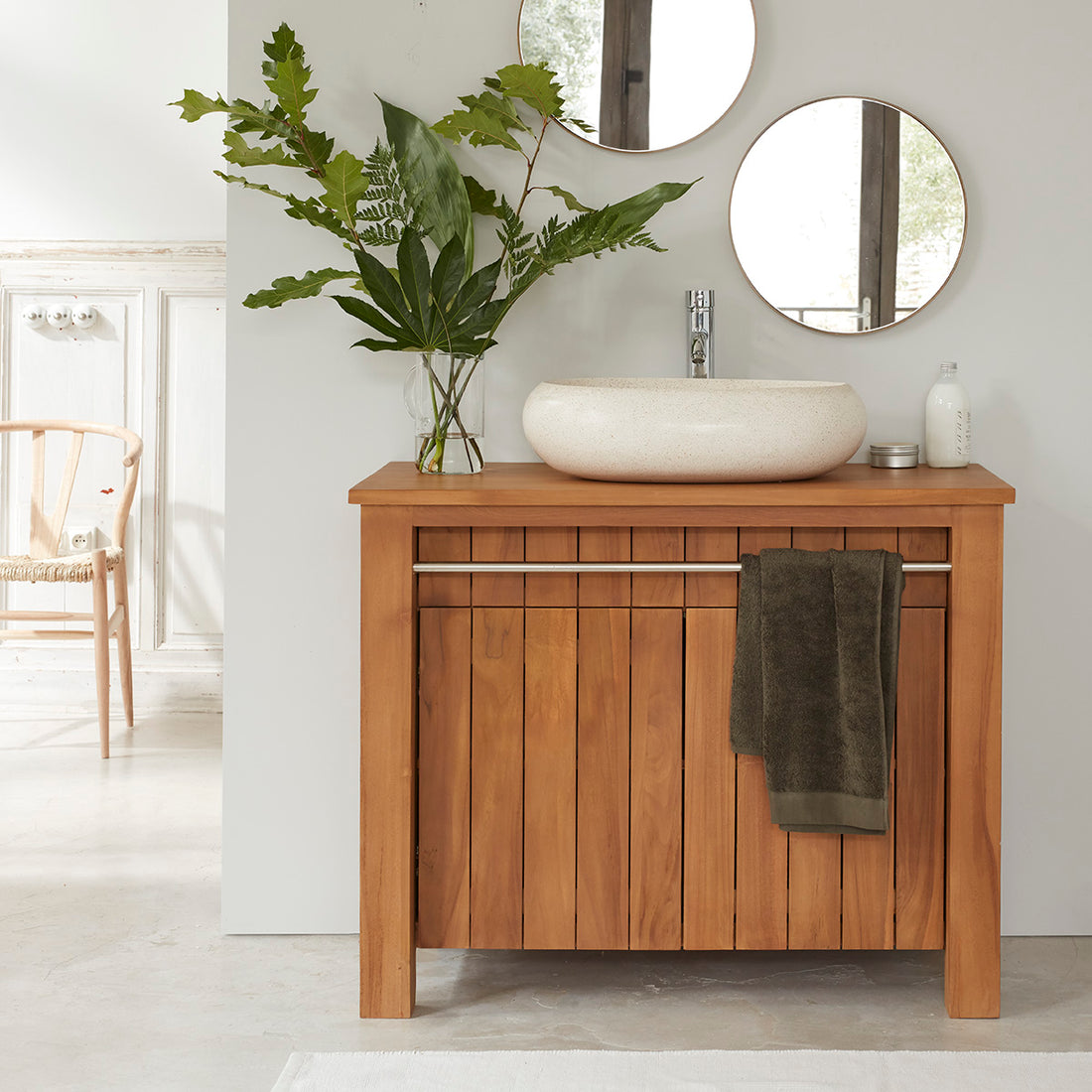 PORTO - Mobiletto in teak massello 105 cm