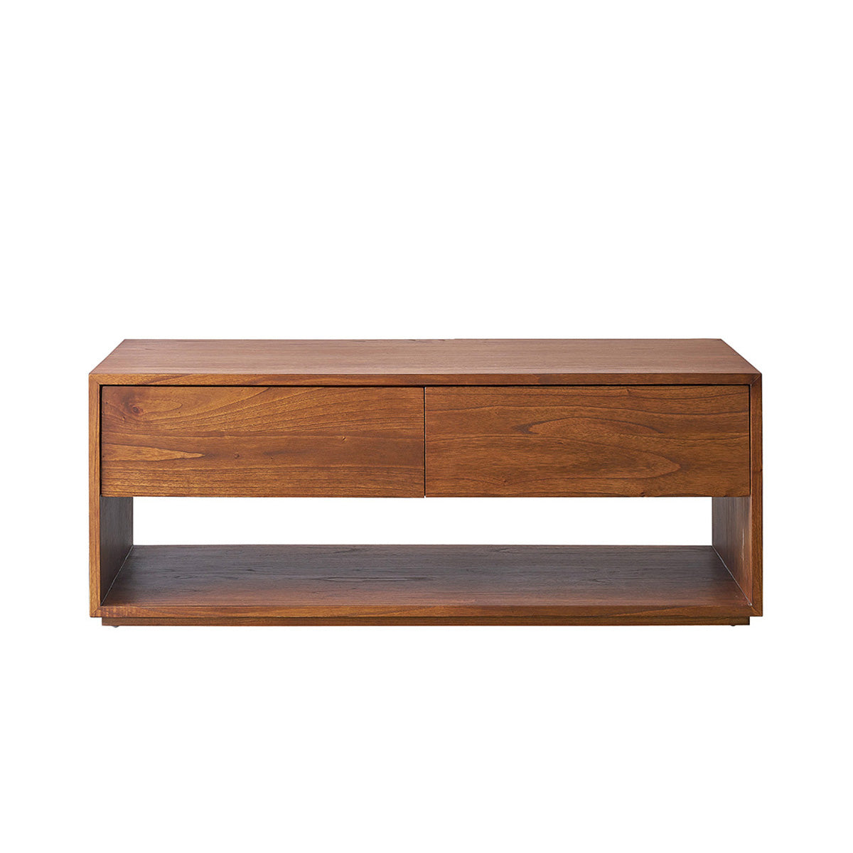 MILO - Tavolino in mindi massello con finitura in noce 120 cm