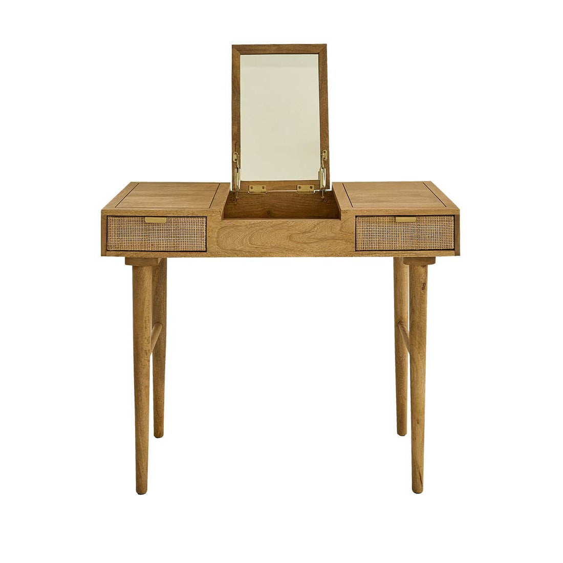 FELICIE - Scrivania in mango massello e cannage 90 cm