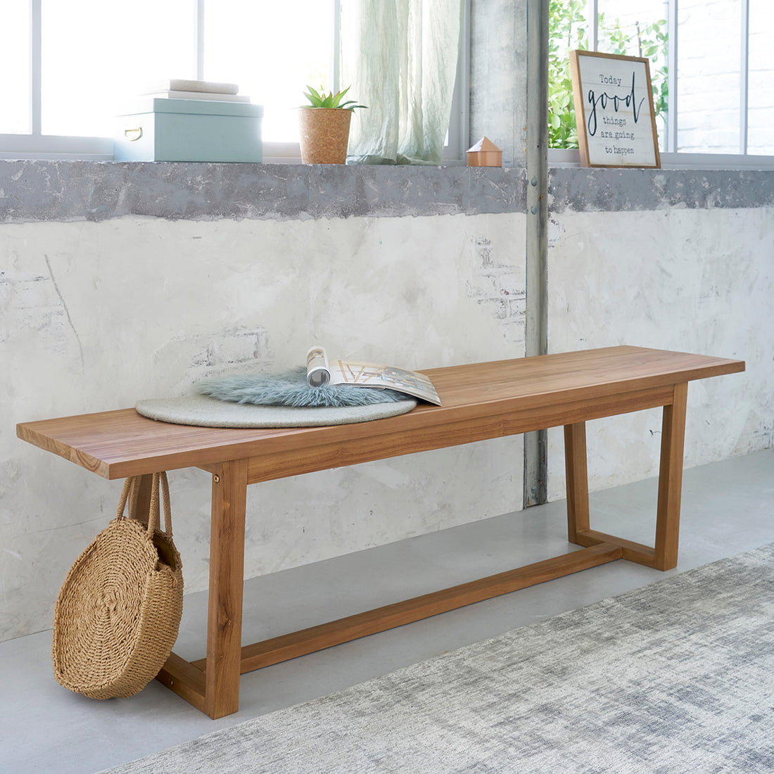 TRISTAN - Panca in teak massello 160 cm