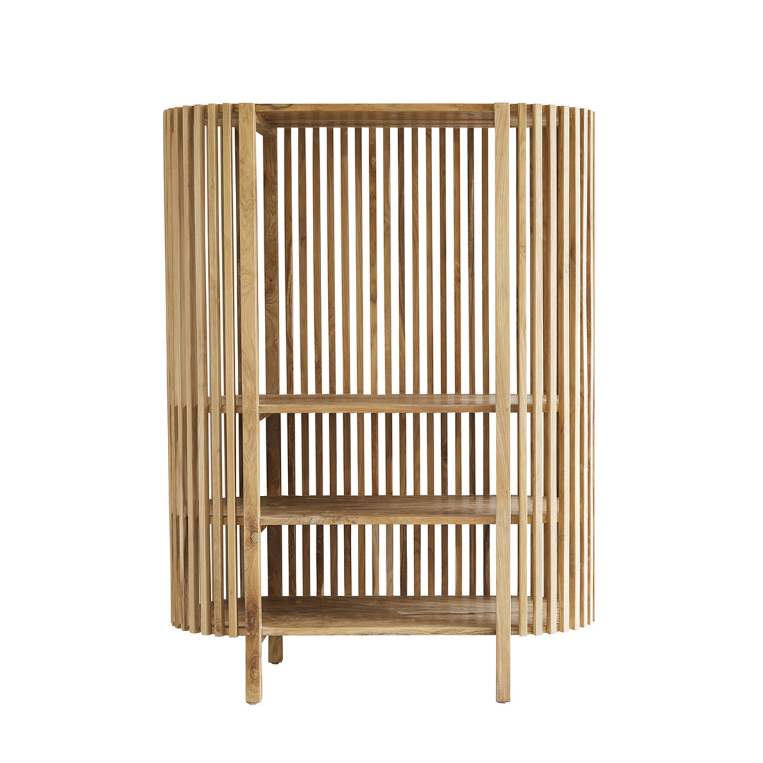 VICTORIA - Libreria alta in teak massello, H 160 cm