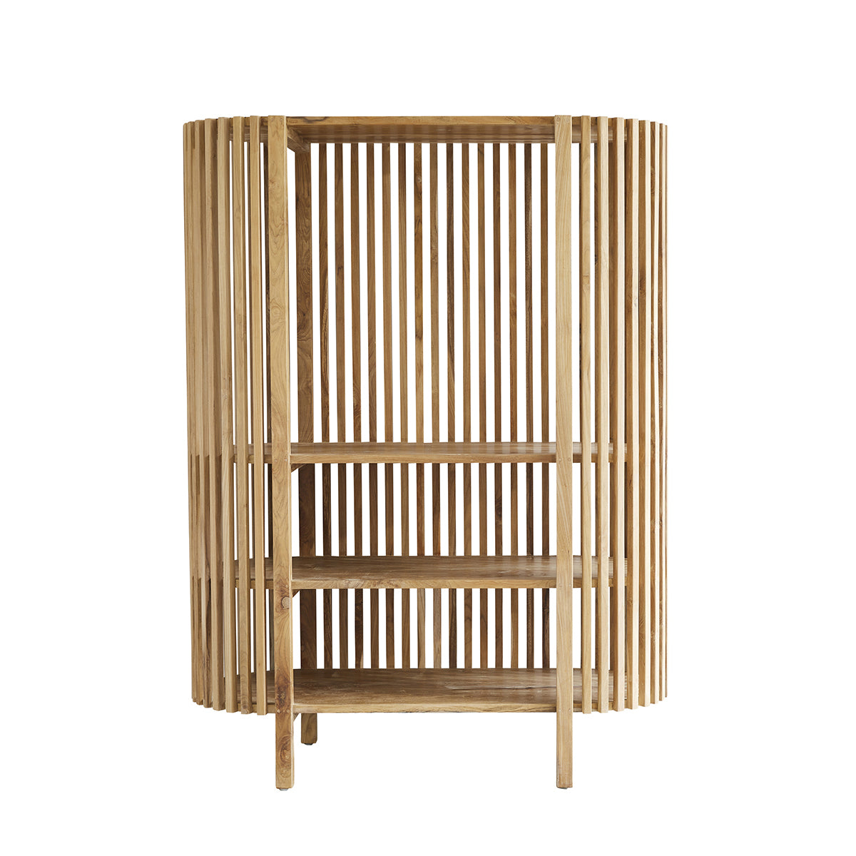 VICTORIA - Libreria alta in teak massello, H 160 cm