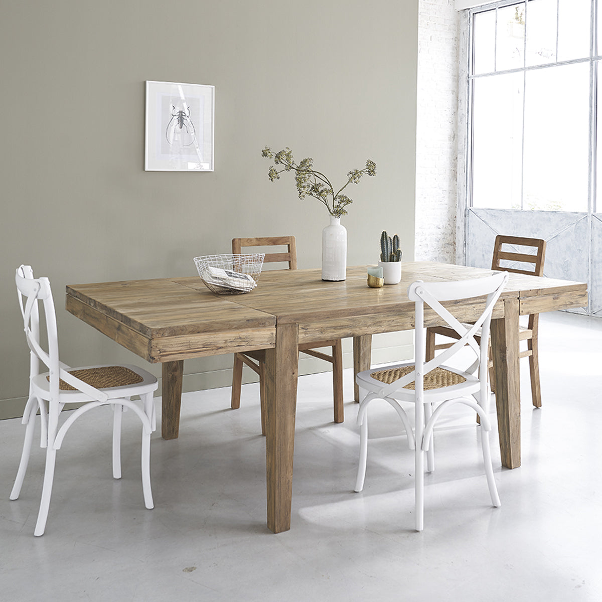 CARGO - Tavolo in teak massello riciclato allungabile 10 pers.