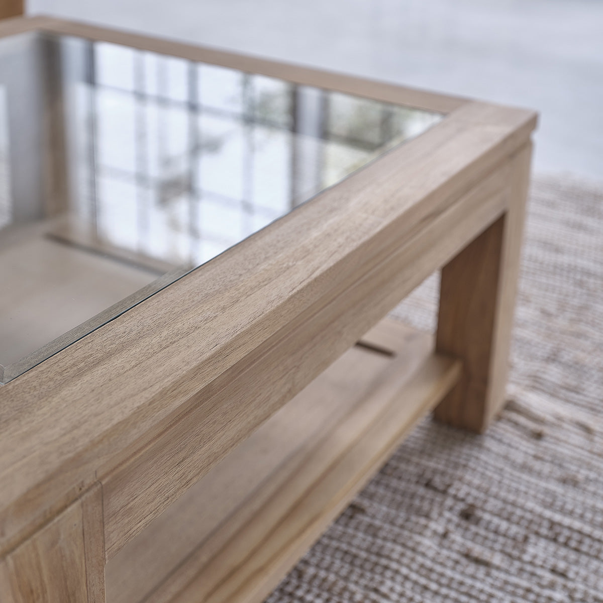 BOSTON - Tavolino in teak massello da 80 cm